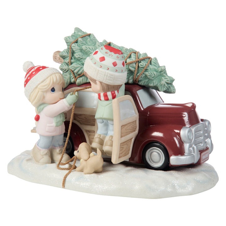Precious Moments: Couple Taking Home A Christmas Tree Limited Edition Figurine sparkle-castle