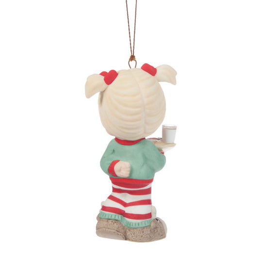 Precious Moments: Girl With Plate of Christmas Cookies Hanging Ornament sparkle-castle
