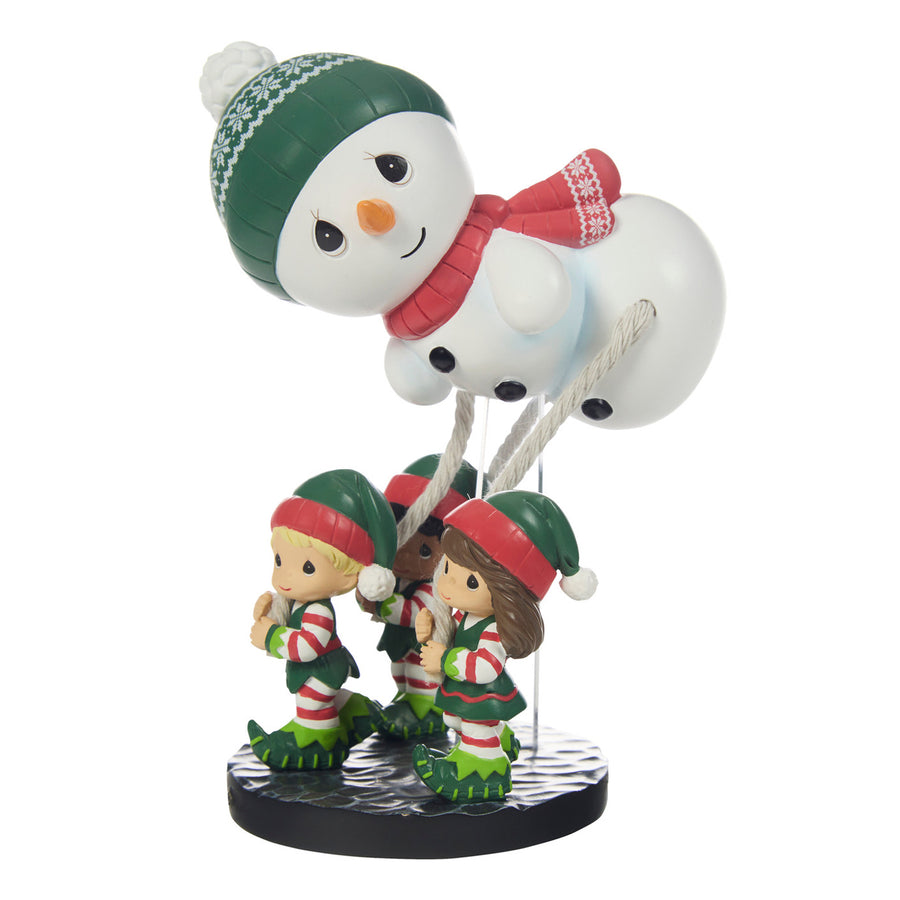 Precious Moments: Christmas Parade Snowman Balloon Figurine, 3rd in Series sparkle-castle
