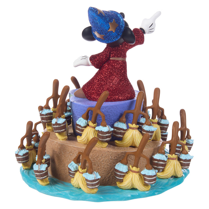 Precious Moments Disney Showcase: Sorcerer Mickey Fantasia 85th Anniversary Musical Figurine sparkle-castle