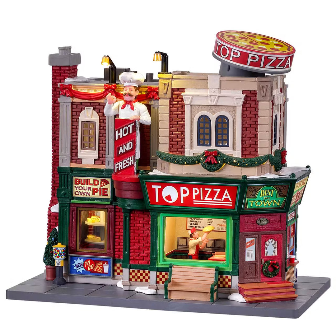 Lemax Harvest Crossing Village: Top Pizza sparkle-castle