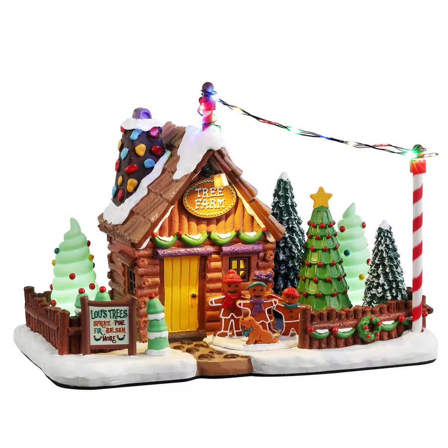 Lemax Sugar 'N Spice Village: Lou's Tree Farm sparkle-castle