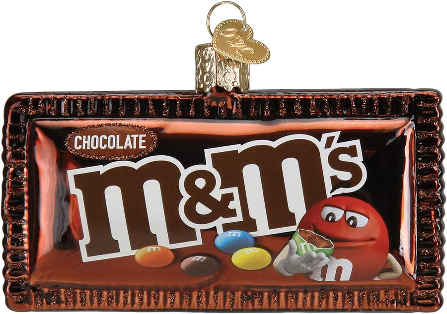 Old World Christmas M&M's Milk Chocolate Hanging Ornament sparkle-castle