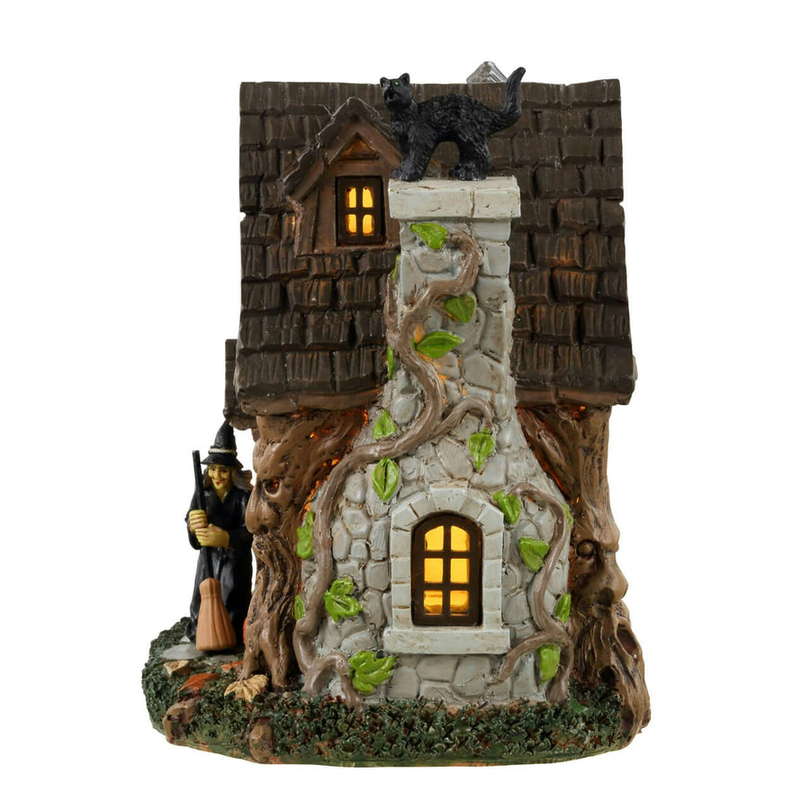 Lemax Spookytown Halloween Village: Wanda's Cottage sparkle-castle