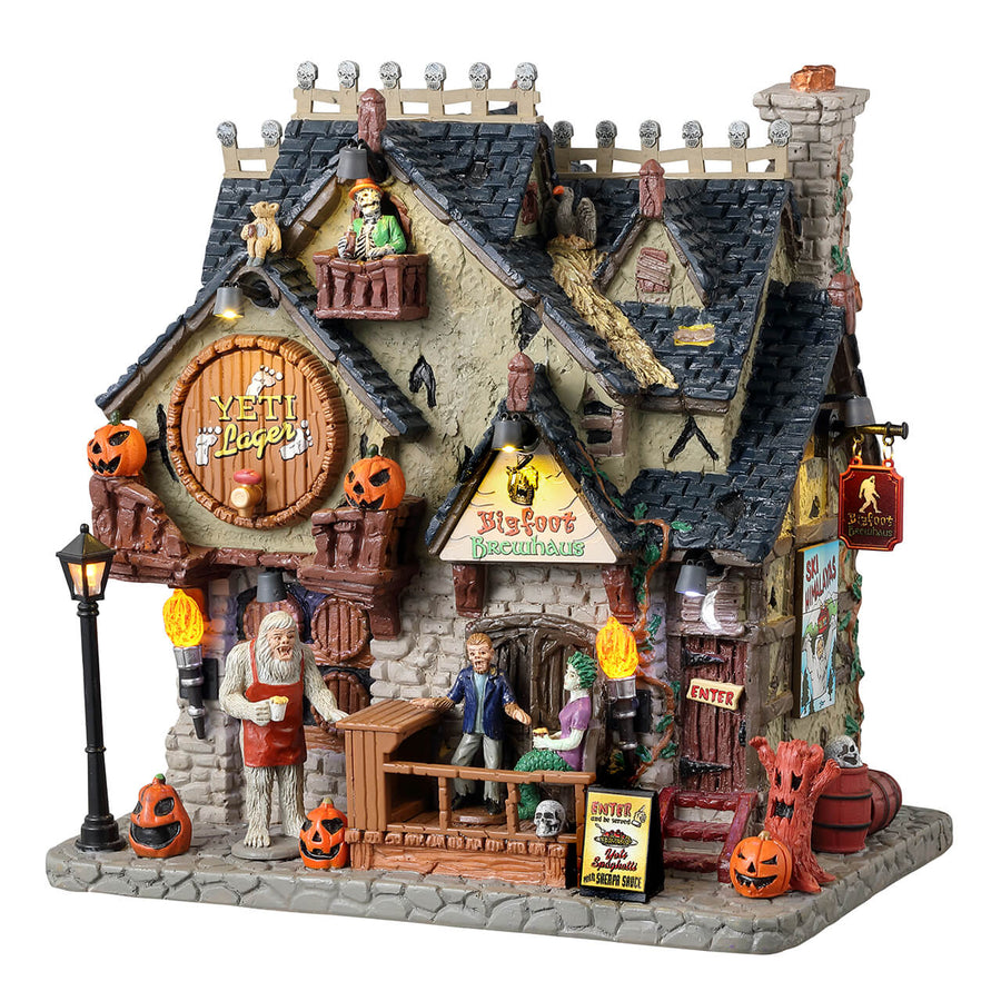 Lemax Spooky Town Halloween Village: Bigfoot Brewhaus sparkle-castle