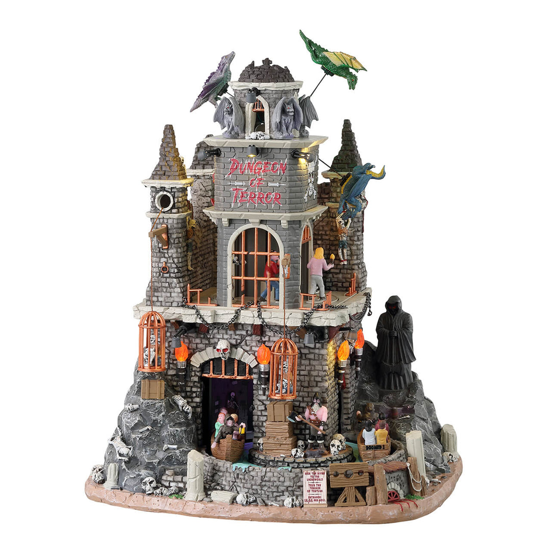 Lemax Spooky Town Halloween Village: Dungeon Of Terror sparkle-castle