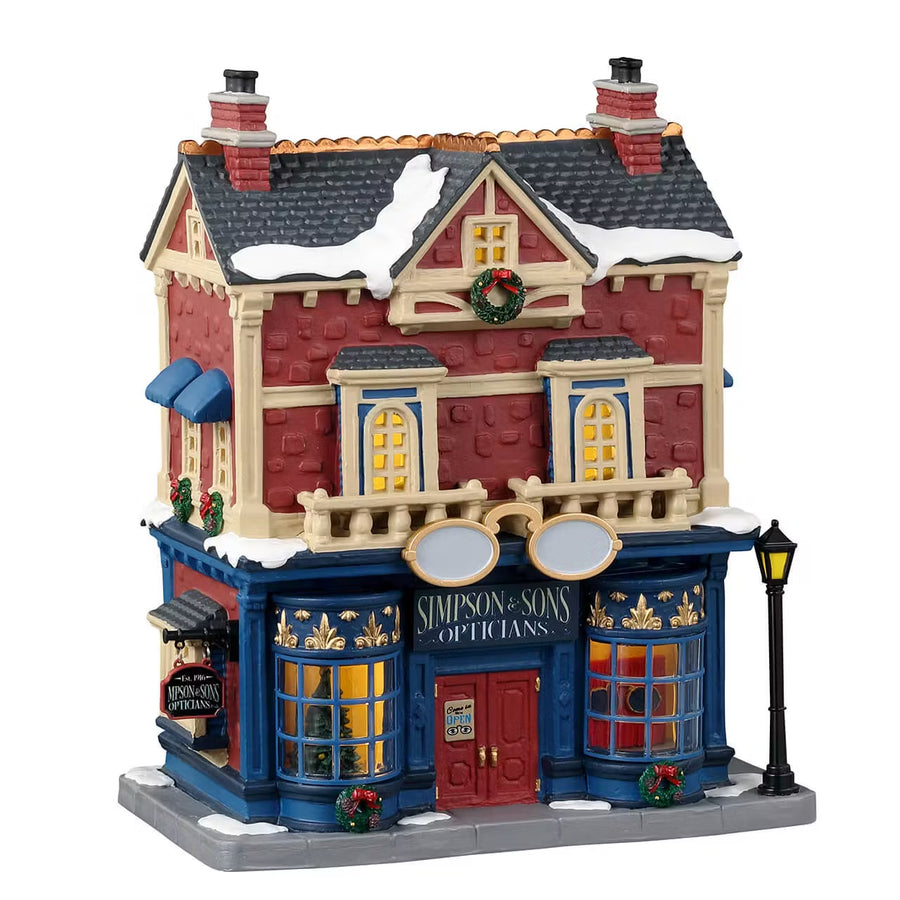 Lemax Caddington Village: Simpson & Sons Opticians sparkle-castle