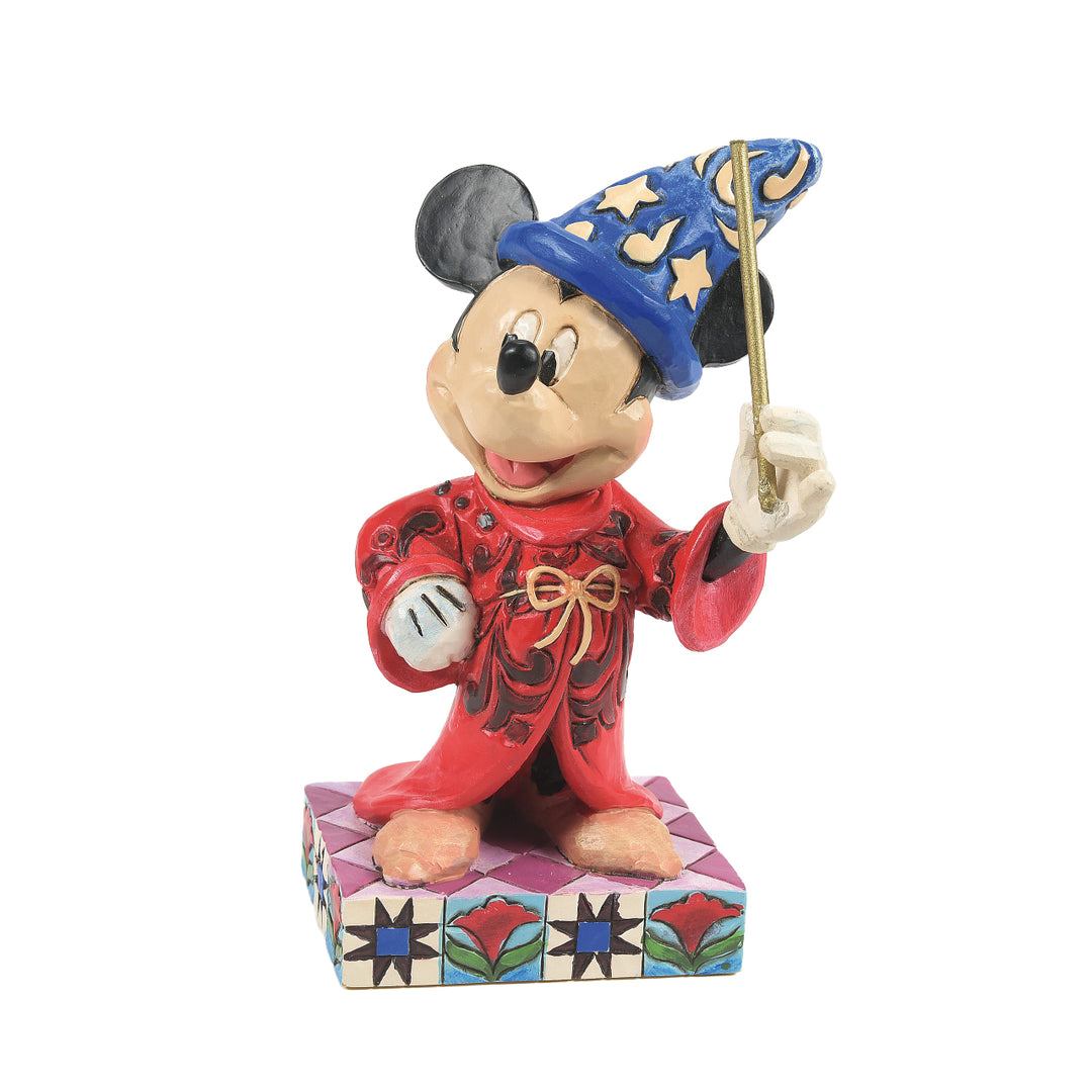 Jim Shore Disney Traditions: Sorcerer Mickey Personality Pose Figurine sparkle-castle