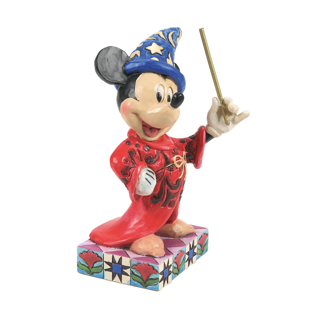 Jim Shore Disney Traditions: Sorcerer Mickey Personality Pose Figurine sparkle-castle