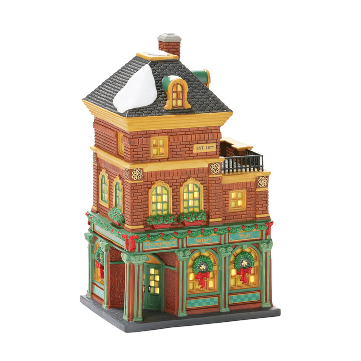 Department 56 Christmas in The City Village: Murphy's Irish Pub sparkle-castle