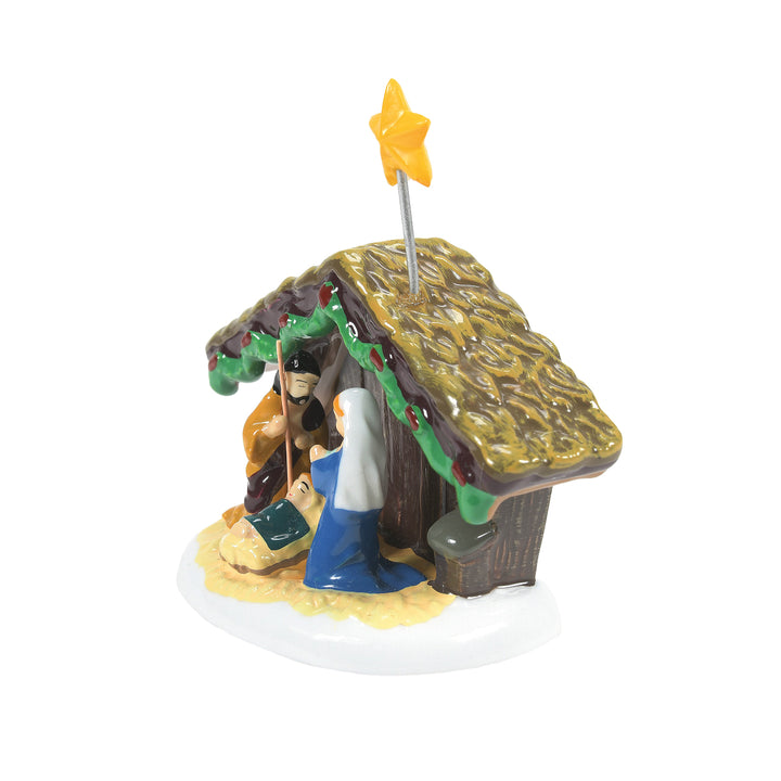 Department 56 Original Snow Village Accessory: Snow Village Nativity sparkle-castle