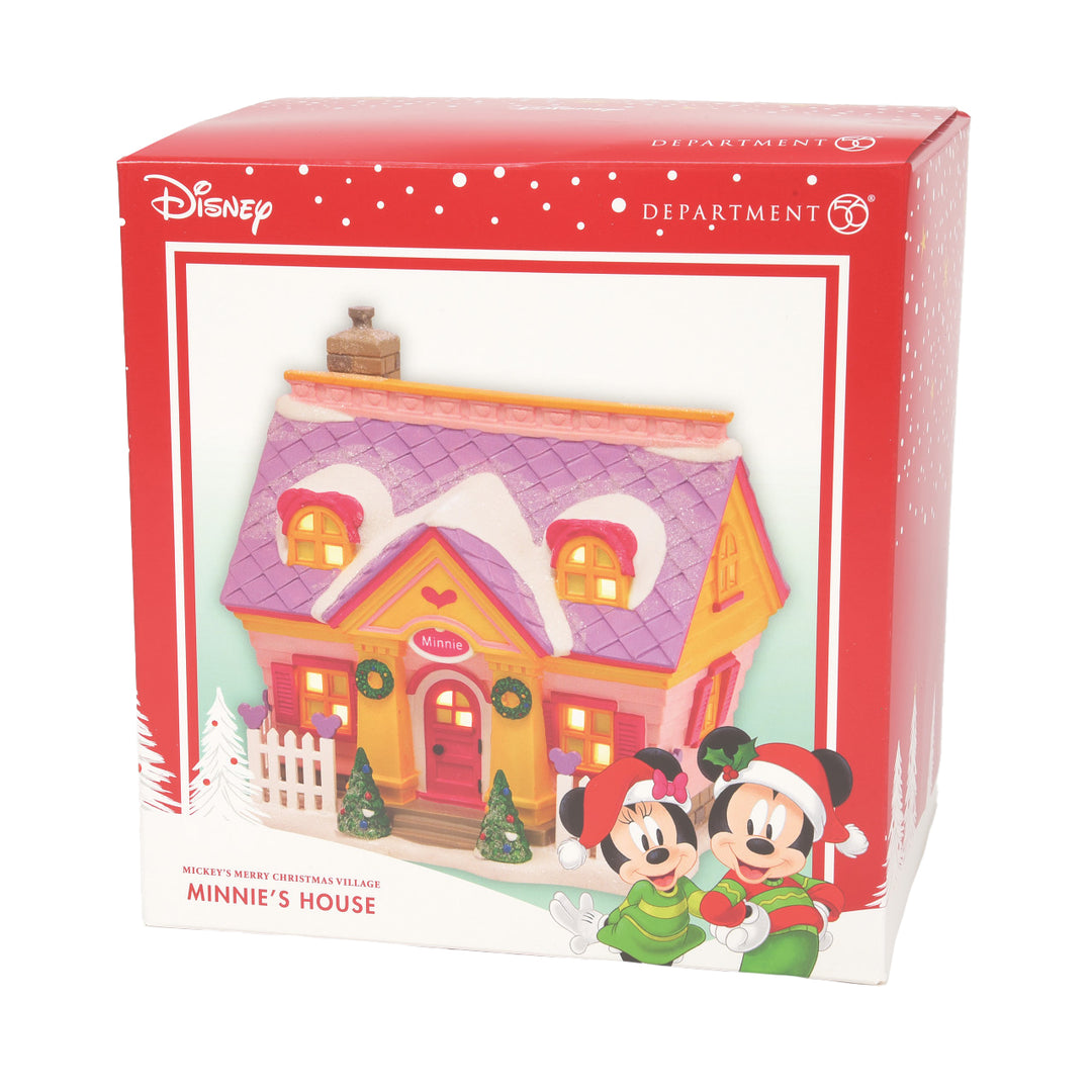 Department 56 Disney Snow Village Halloween: Minnie's House sparkle-castle