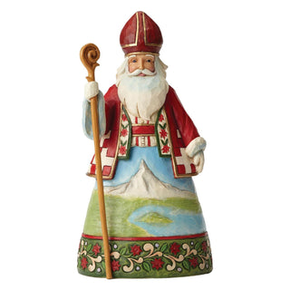 Jim Shore Heartwood Creek: Swiss Santa Figurine sparkle-castle