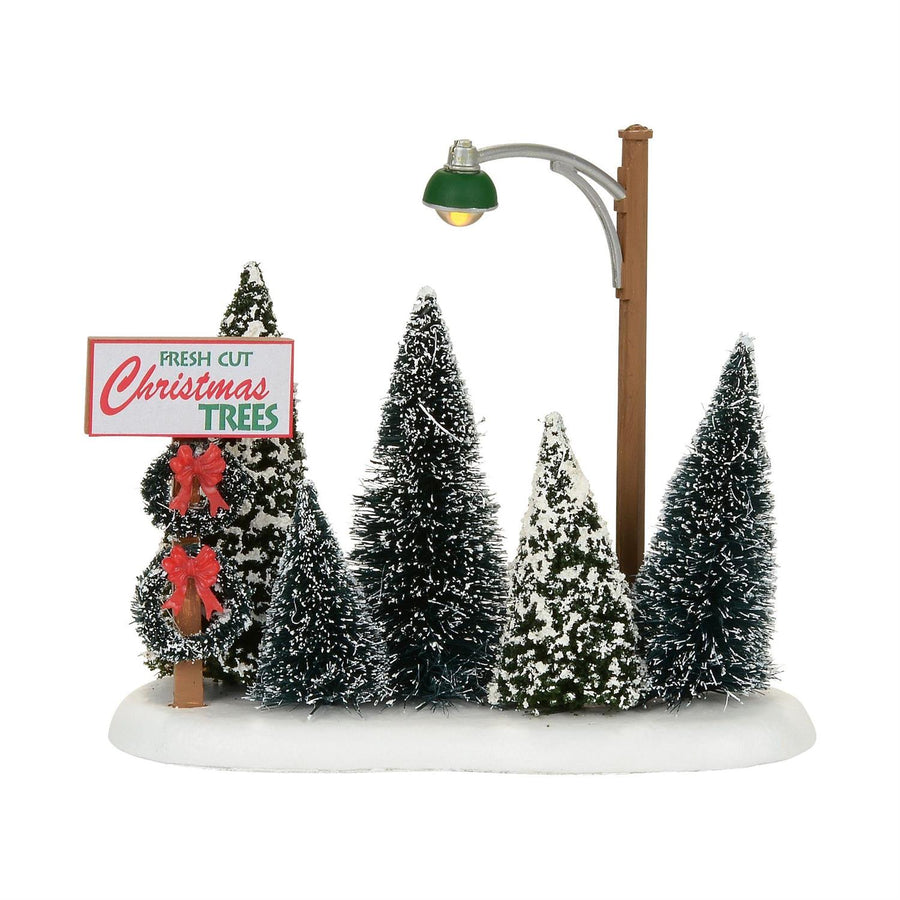 Department 56 Cross Product Village Accessory: Lit Christmas Tree Lot sparkle-castle