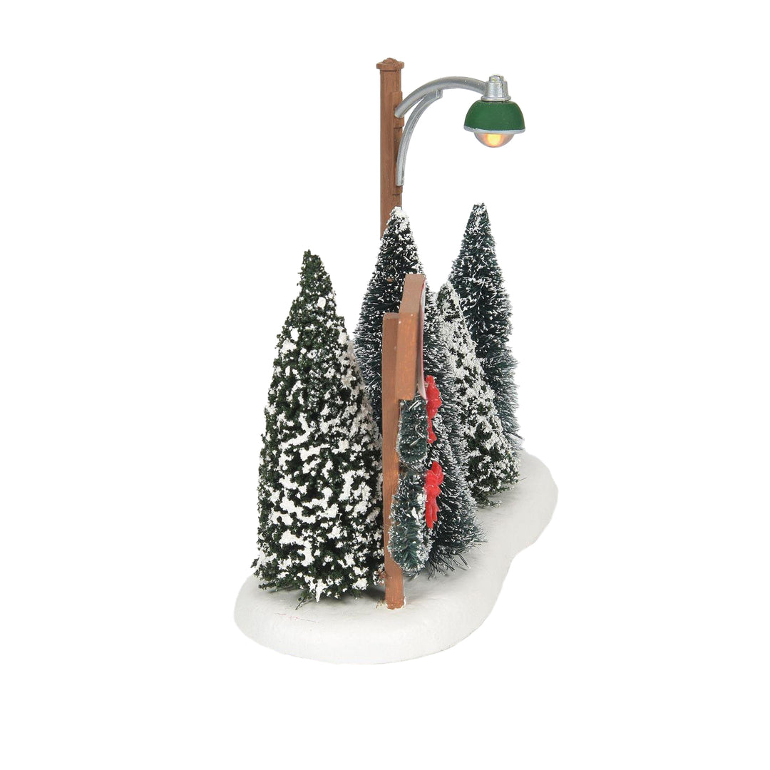 Department 56 Cross Product Village Accessory: Lit Christmas Tree Lot sparkle-castle