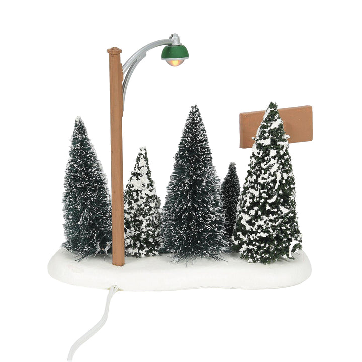 Department 56 Cross Product Village Accessory: Lit Christmas Tree Lot sparkle-castle