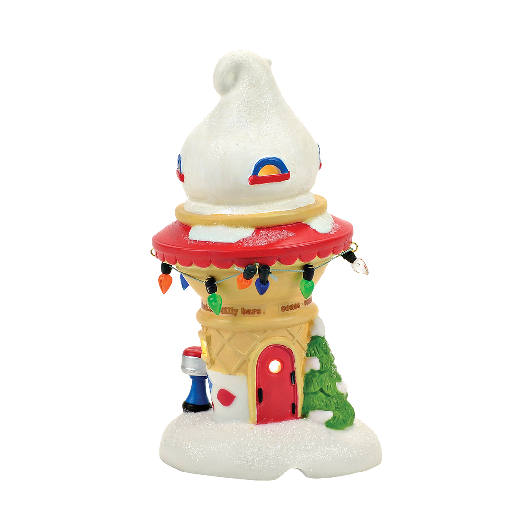 Department 56 Original Snow Village: Santa's DQ® Cone House sparkle-castle