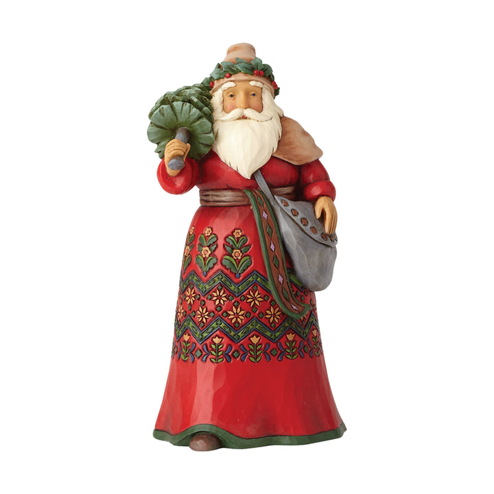 Jim Shore Heartwood Creek: Swedish Santa Figurine sparkle-castle