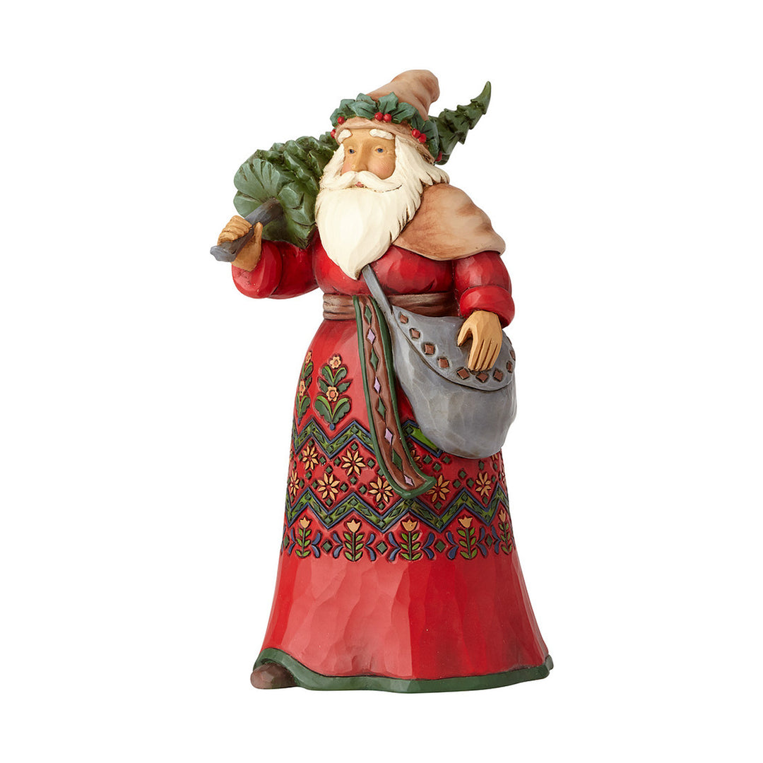 Jim Shore Heartwood Creek: Swedish Santa Figurine sparkle-castle