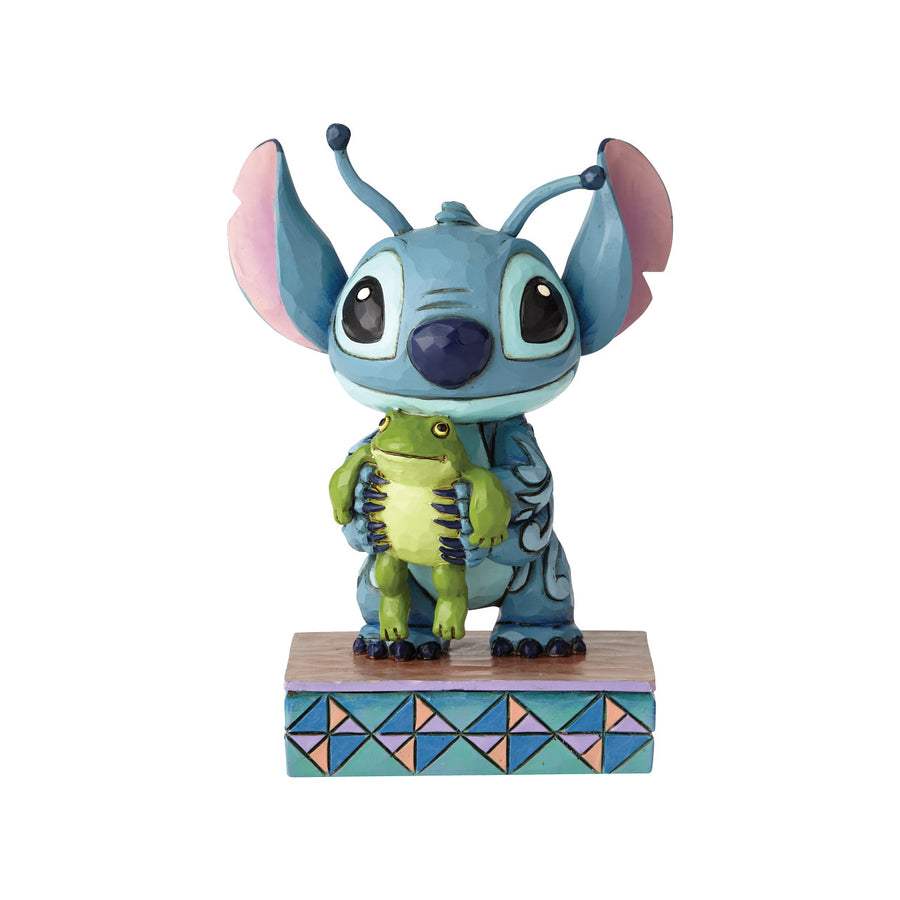 Jim Shore Disney Traditions: Stitch with Frog Figurine sparkle-castle