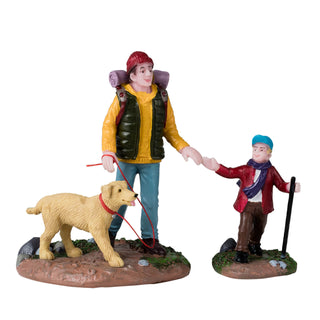 Lemax Vail Village Accessory: Hiking Buddies, Set Of 2 sparkle-castle