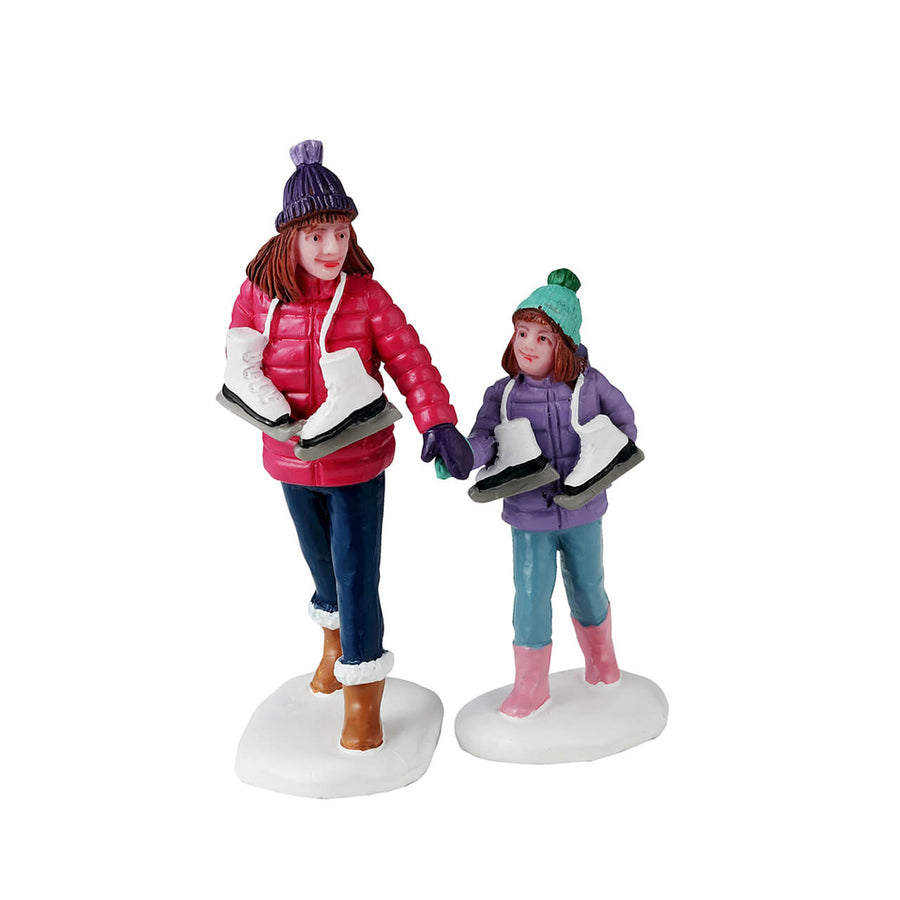 Lemax Vail Village Accessory: Skating Sisters, Set Of 2 sparkle-castle
