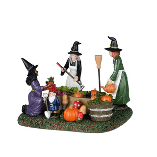 Lemax Spooky Town Halloween Village Accessory: Witches' Community Garden sparkle-castle