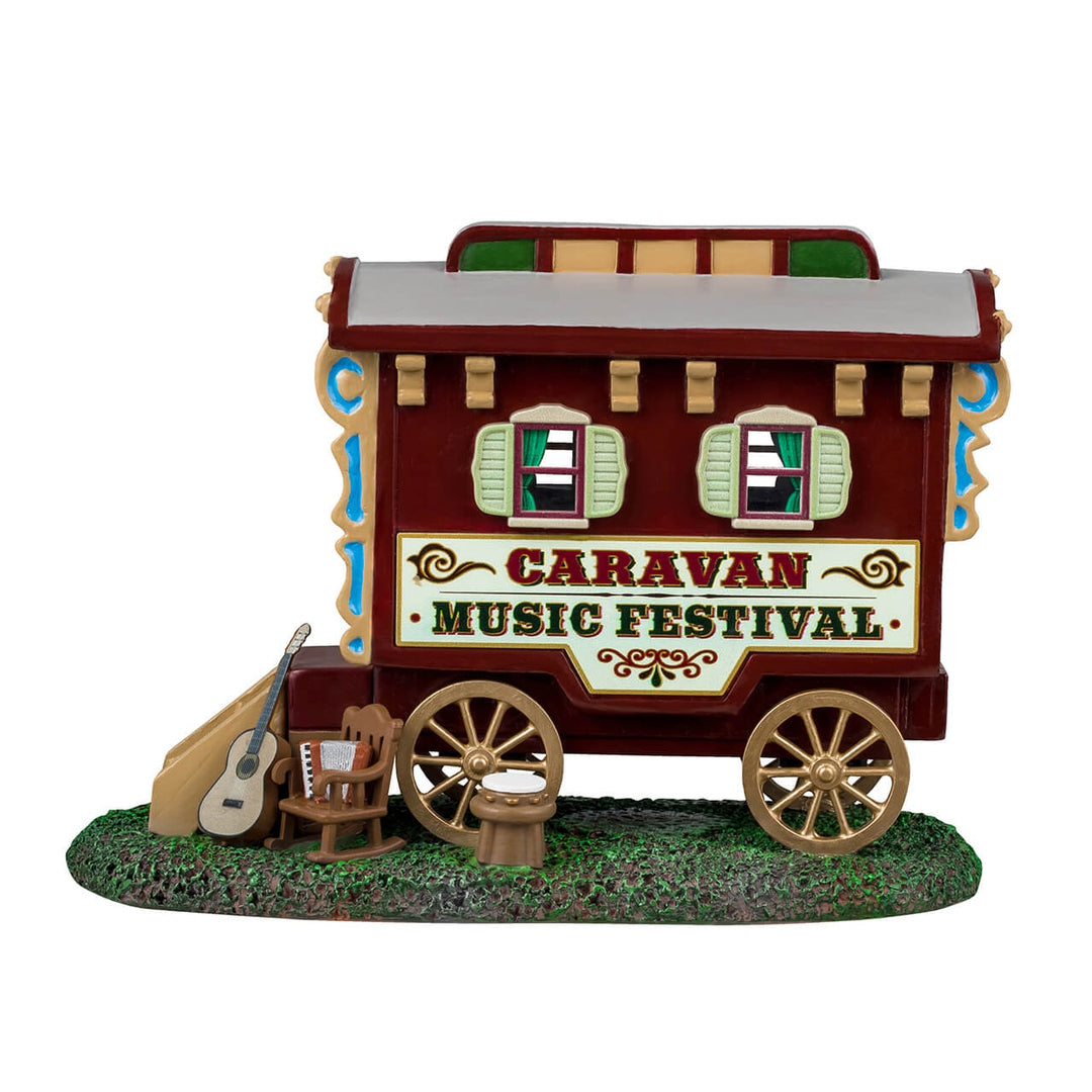 Lemax Carnival Village Accessory: Caravan Music Festival sparkle-castle