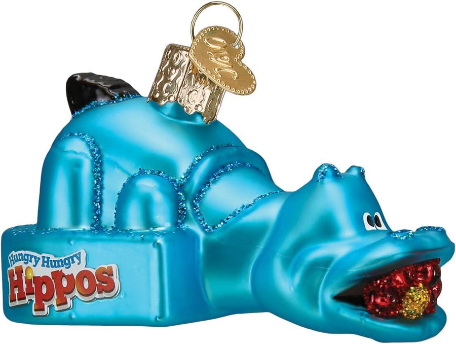 Old World Christmas Hungry Hungry Hippos sparkle-castle
