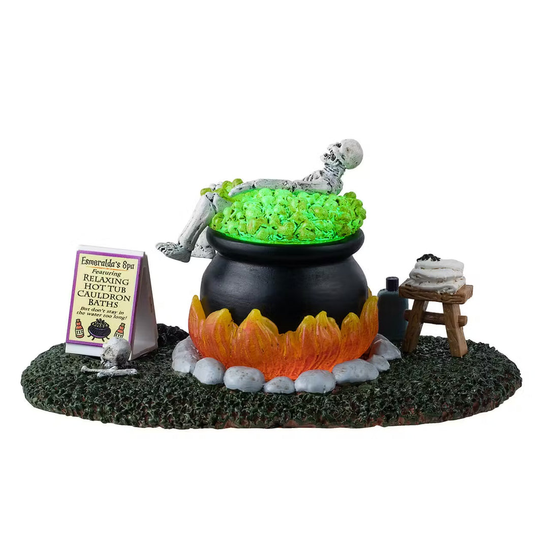 Lemax Spooky Town Halloween Village Accessory: Nothing Like A Hot Bath sparkle-castle