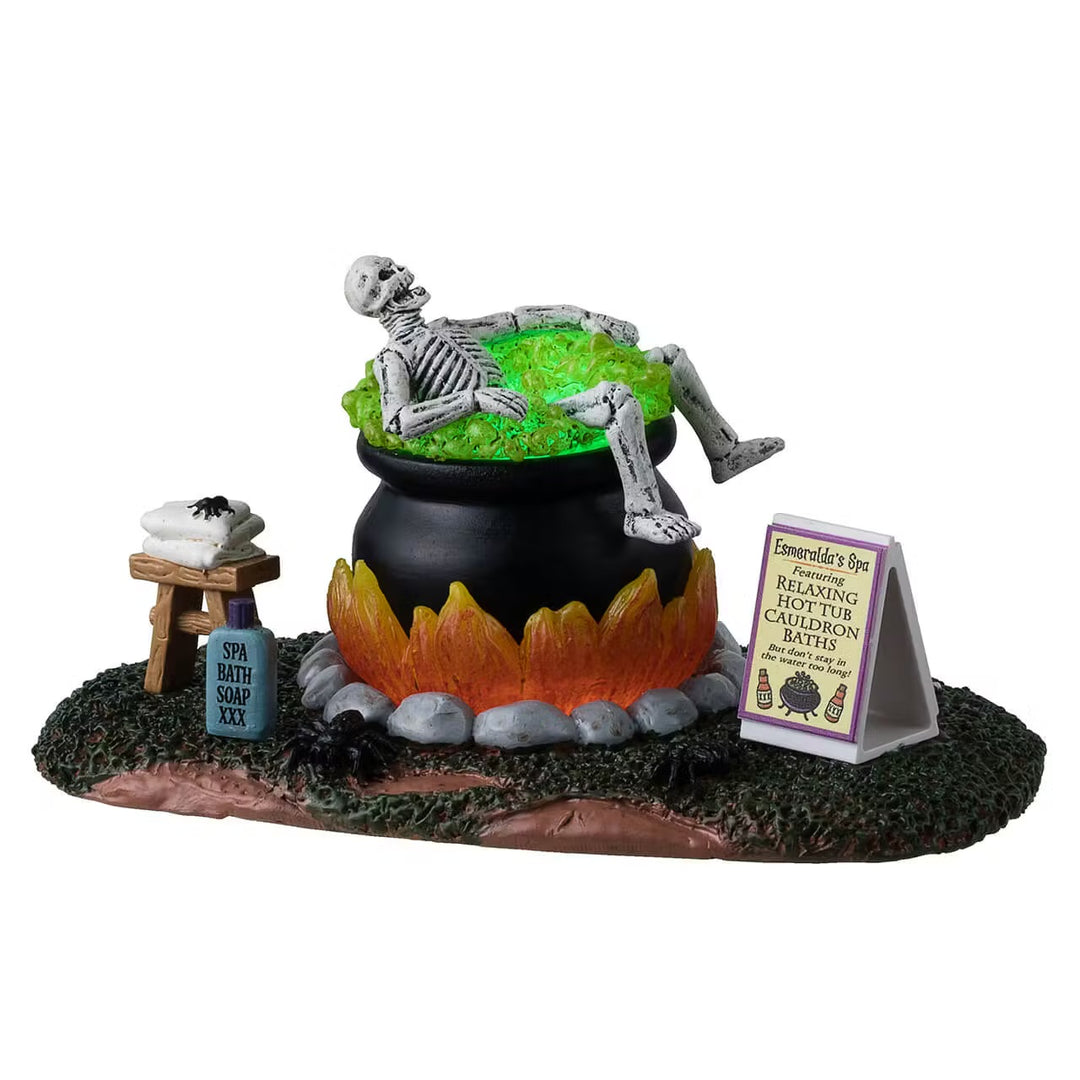 Lemax Spooky Town Halloween Village Accessory: Nothing Like A Hot Bath sparkle-castle