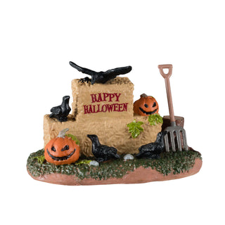 Lemax Spooky Town Halloween Village Accessory: Crow Club sparkle-castle