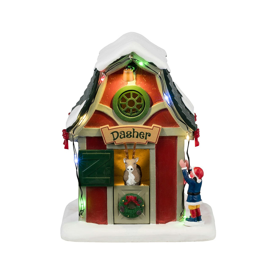 Lemax Santa's Wonderland Village Accessory: Dasher's Den sparkle-castle