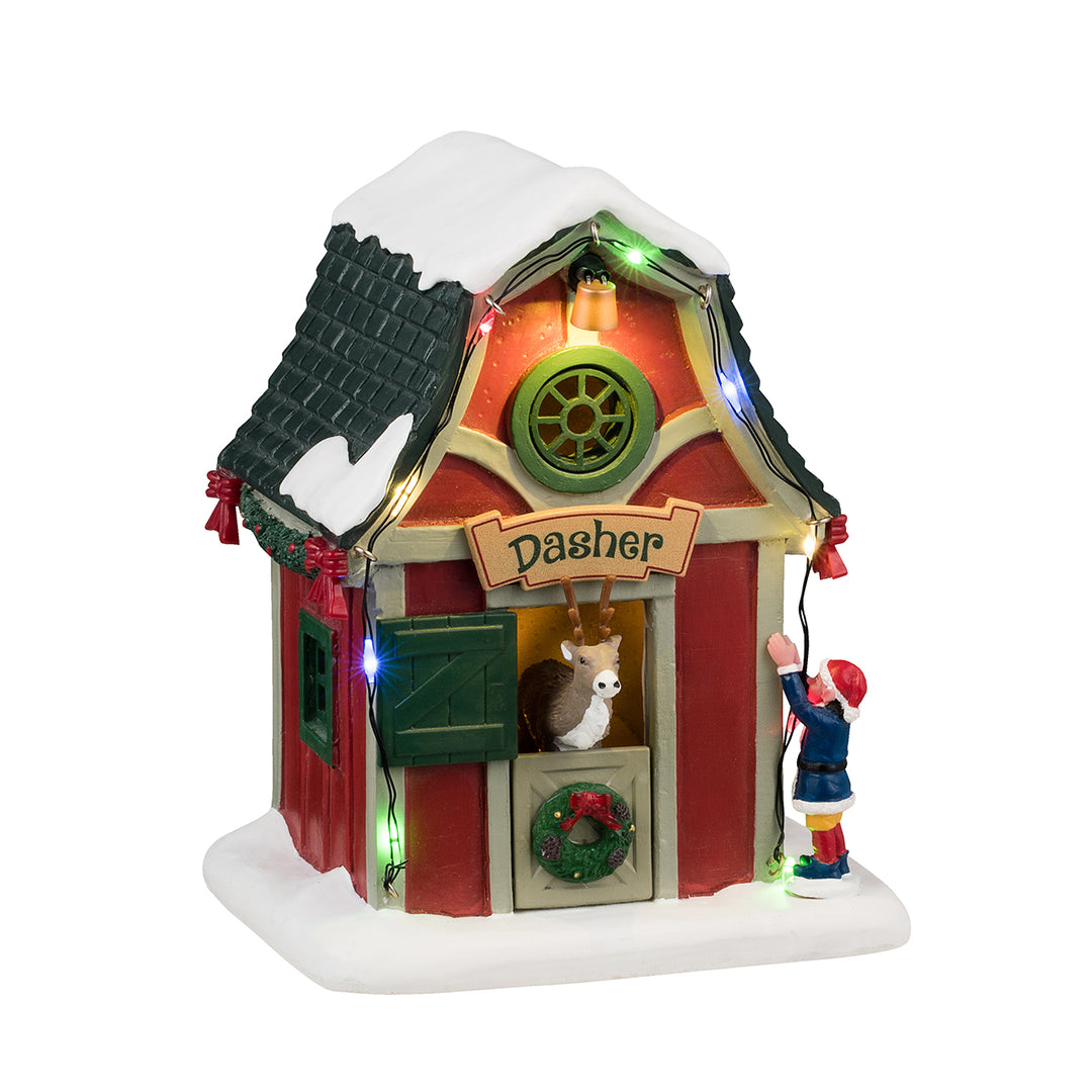 Lemax Santa's Wonderland Village Accessory: Dasher's Den sparkle-castle