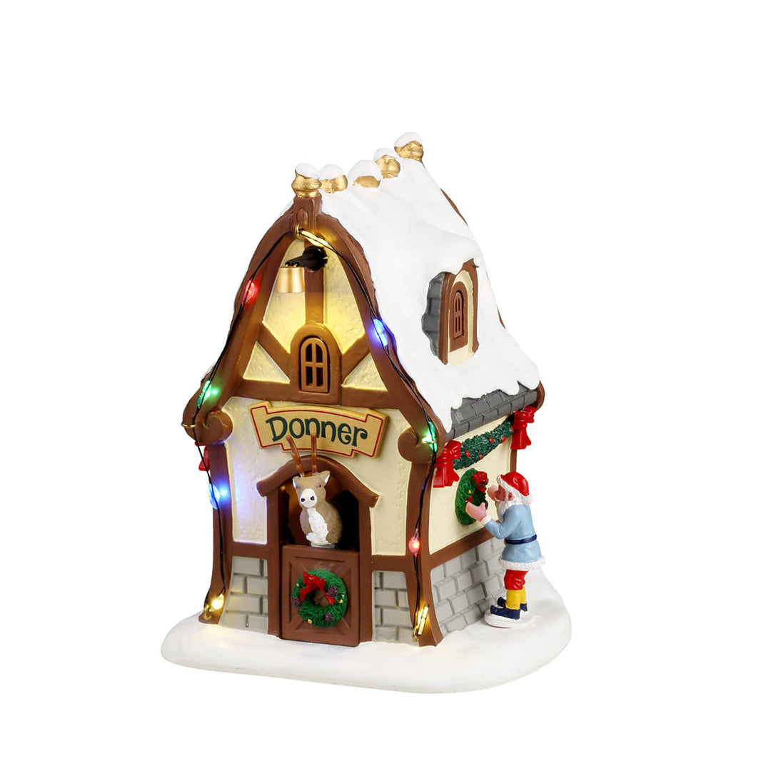 Lemax Santa's Wonderland Village Accessory: Donner's Den sparkle-castle