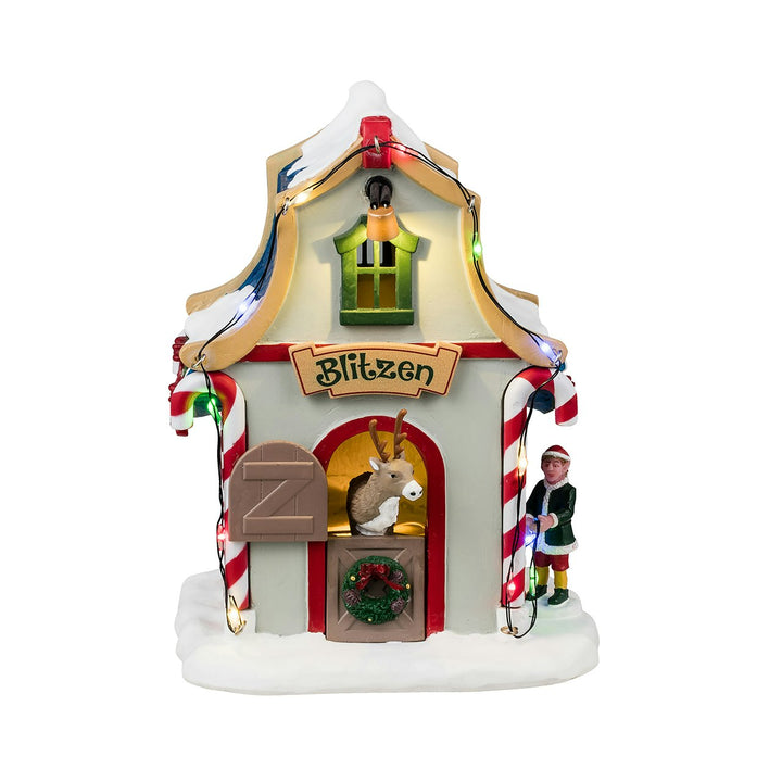 Lemax Santa's Wonderland Village Accessory: Blitzen's Den sparkle-castle