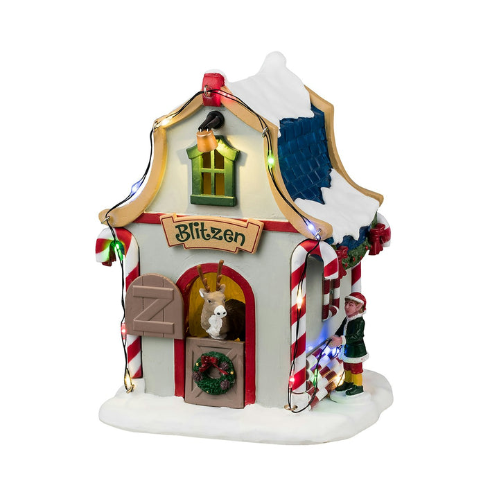 Lemax Santa's Wonderland Village Accessory: Blitzen's Den sparkle-castle