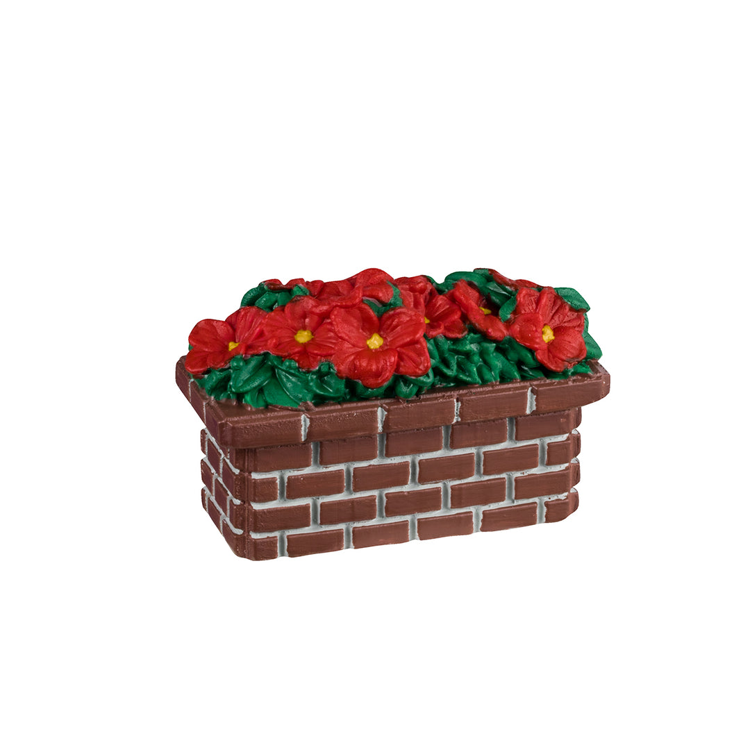 Lemax General Products Village Accessory: Poinsettia Planter sparkle-castle