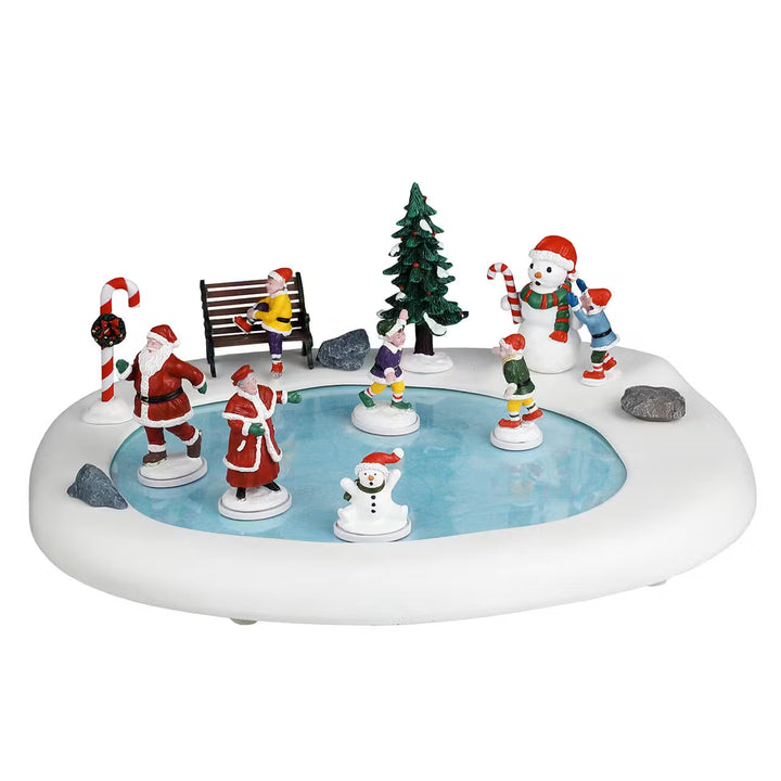 Lemax Santa's Wonderland Village Accessory: Northern Lights Skating Pond sparkle-castle