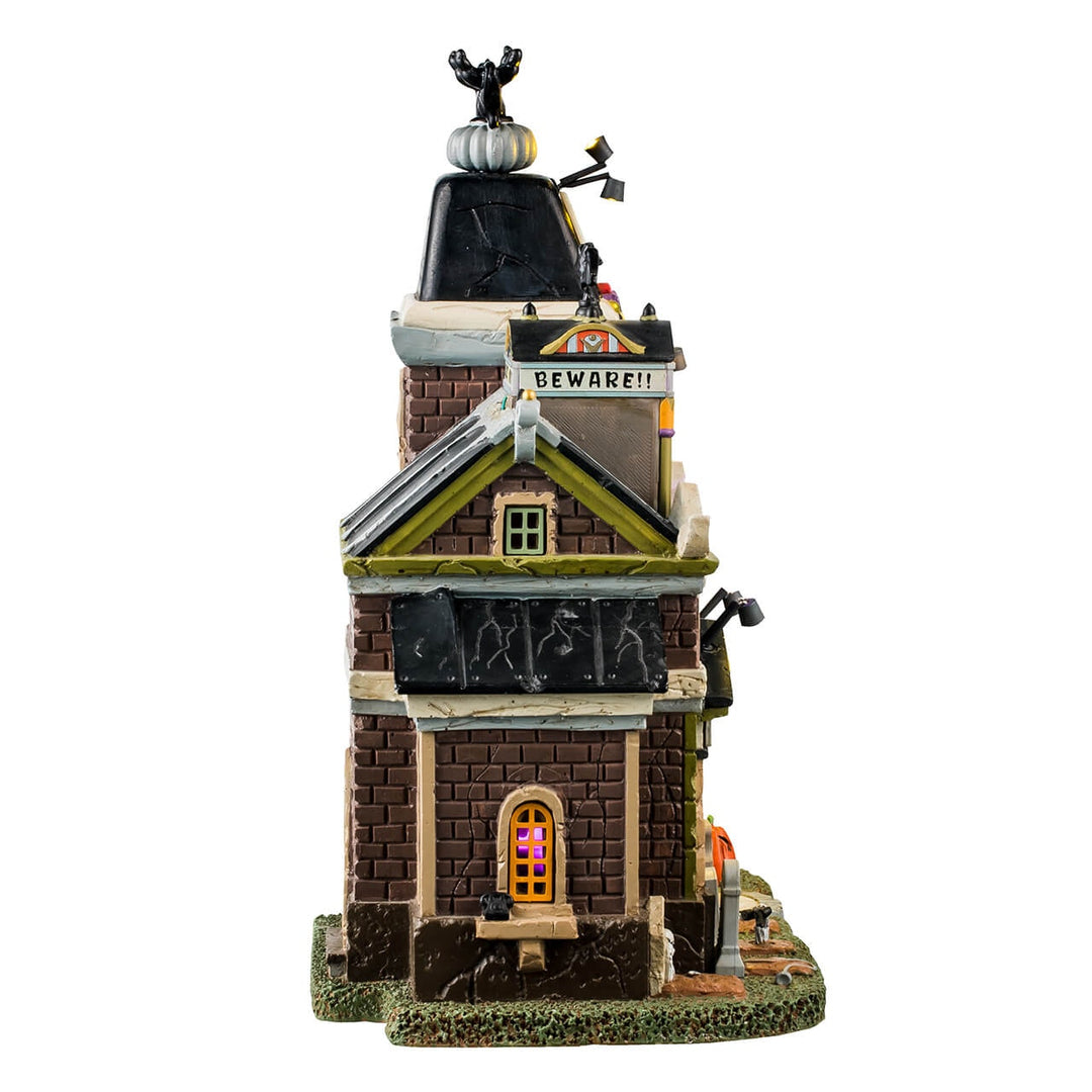 Lemax Spooky Town Halloween Village: Broken Bell Telephone Co. sparkle-castle