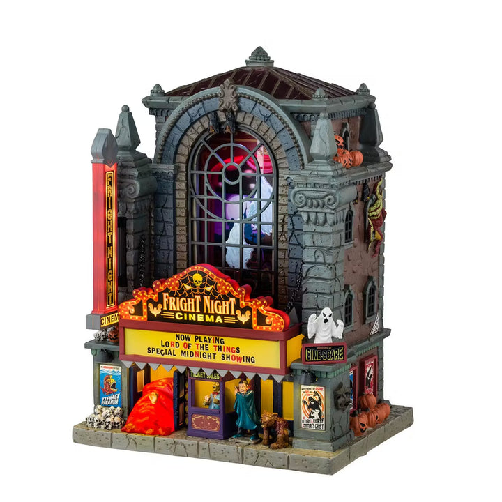 Lemax Spooky Town Halloween Village: Fright Night Cinema sparkle-castle