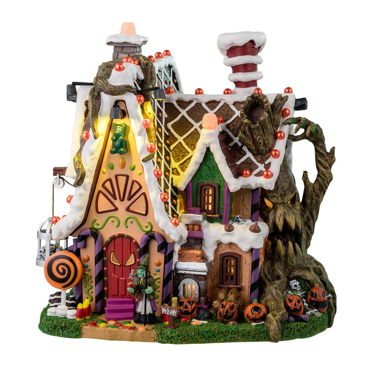 Lemax Spooky Town Halloween Village: The Candy Witch Cottage sparkle-castle