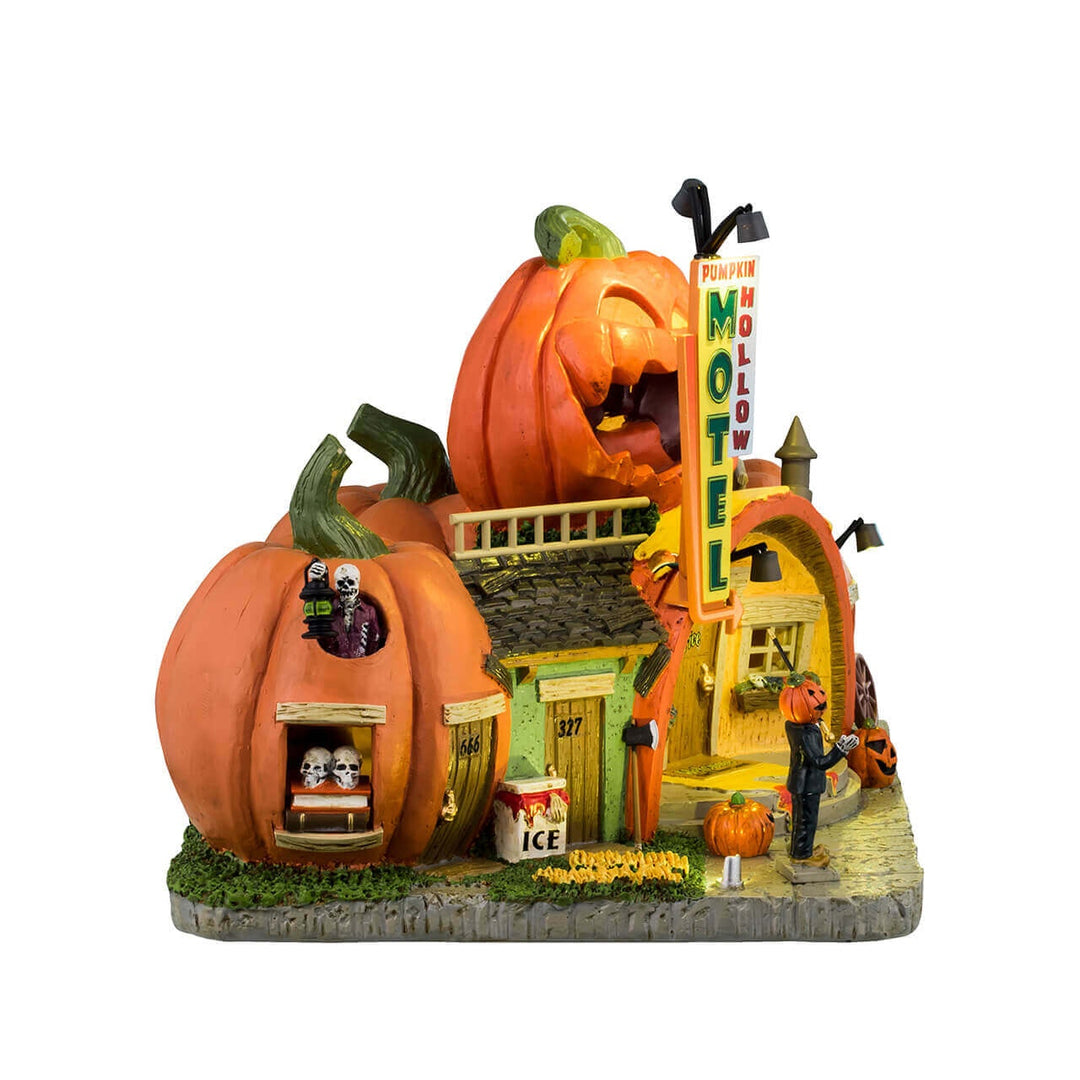 Lemax Spooky Town Halloween Village: Pumpkin Hollow Motel sparkle-castle
