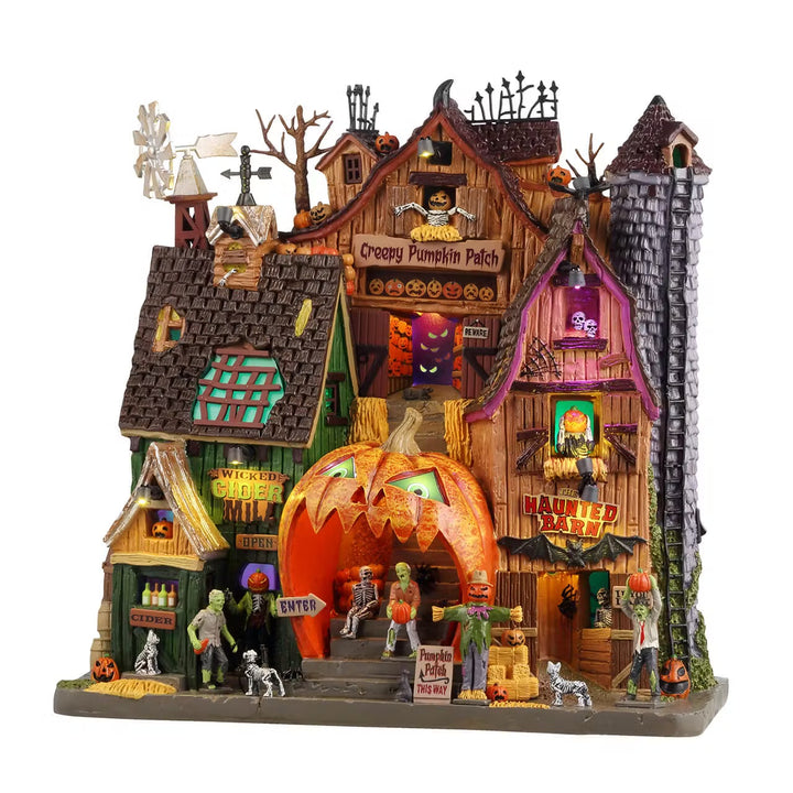 Lemax Spooky Town Halloween Village: Creepy Pumpkin Patch sparkle-castle