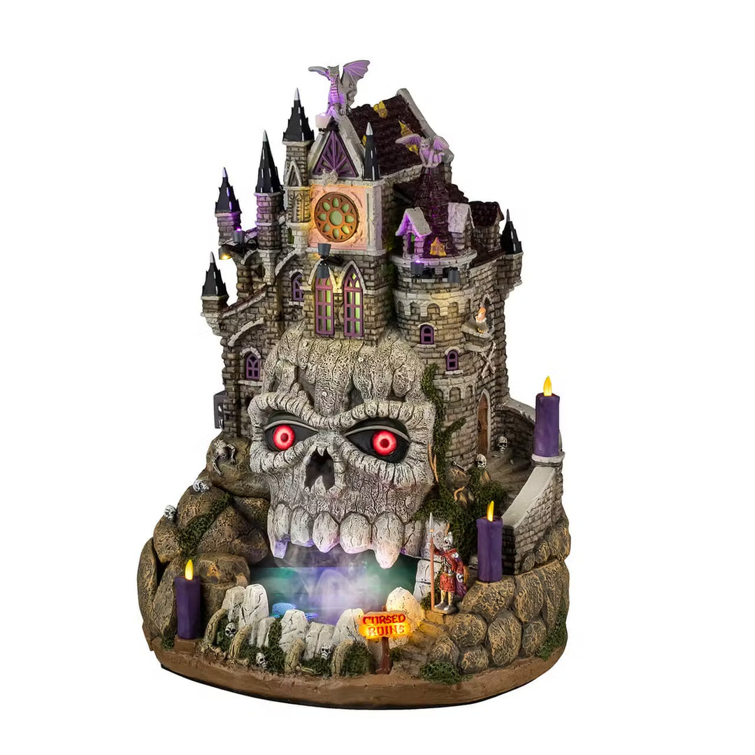 Lemax Spooky Town Halloween Village: Cursed Ruins sparkle-castle