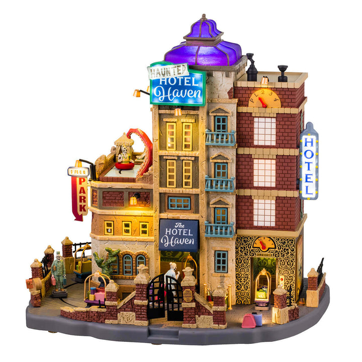 Lemax Spooky Town Halloween Village: The Haunted Hotel Haven sparkle-castle