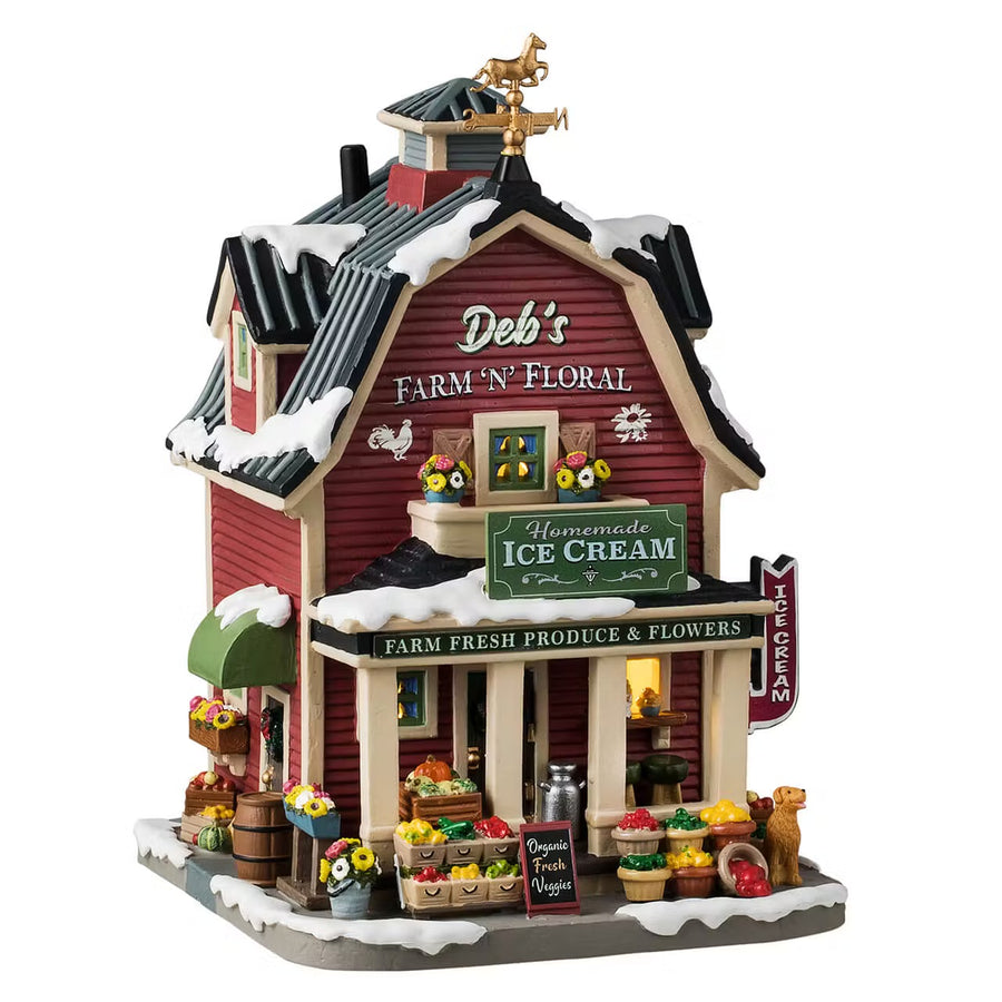 Lemax Harvest Crossing Village: Deb's Farm 'N' Floral sparkle-castle