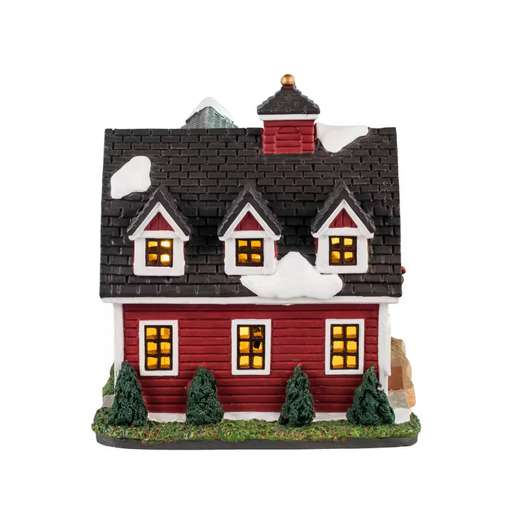 Lemax Harvest Crossing Village: Red Barn Veterinary Hospital sparkle-castle