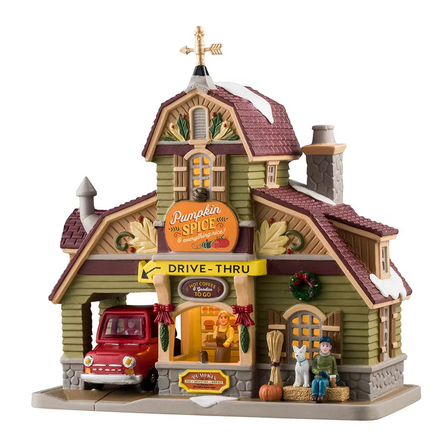 Lemax Harvest Crossing Village: Pumpkin Spice & Everything Nice Coffee Shop sparkle-castle