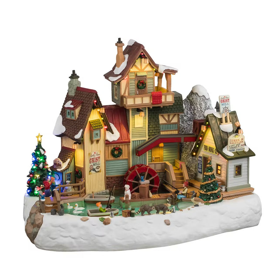 Lemax Harvest Crossing Village: The Rocky River Grist Mill sparkle-castle